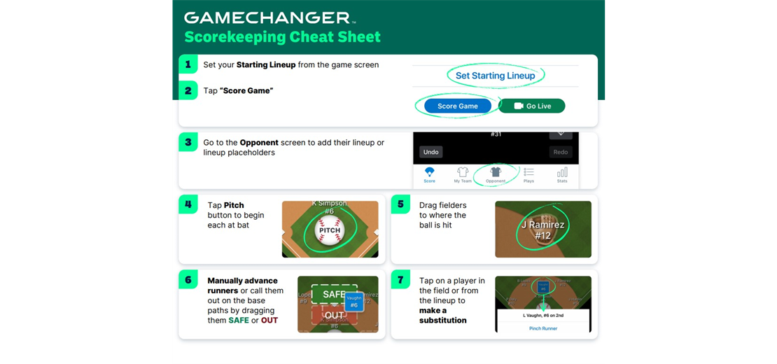 SCOREKEEPING - GAME CHANGER APP